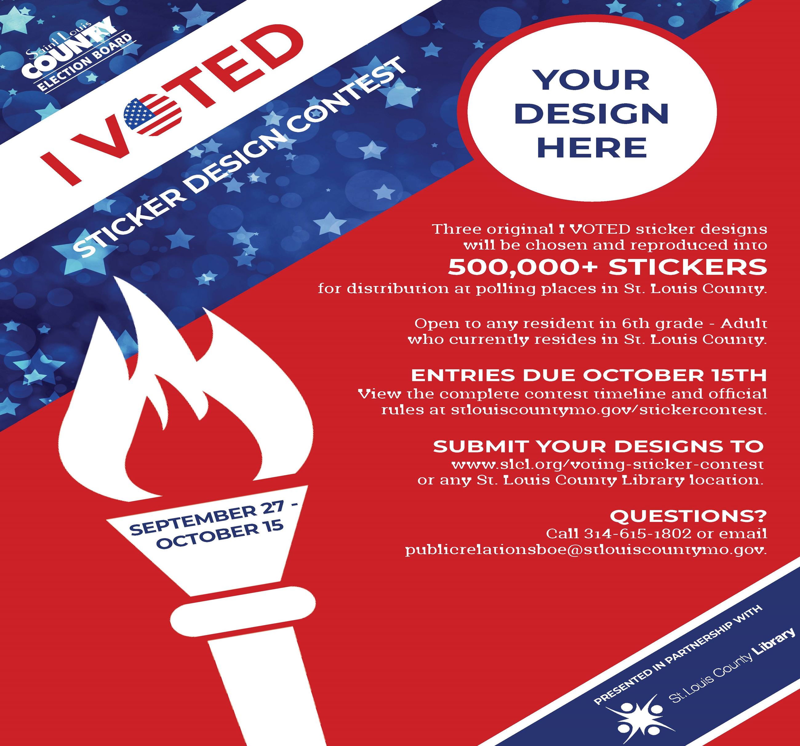 I Voted Sticker Contest Flyer