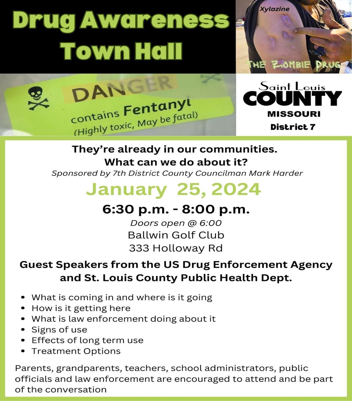 Drug Town Hall Flyer